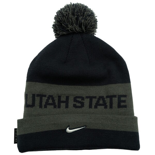 Nike Utah State Aggie Bull Pom-Pom Beanie